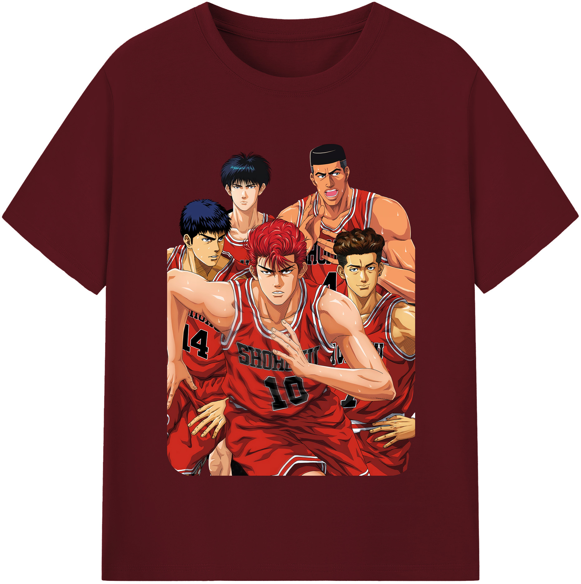SLAM DUNK／スラムダンク 綿100％半袖Tシャツ（フロントプリント）